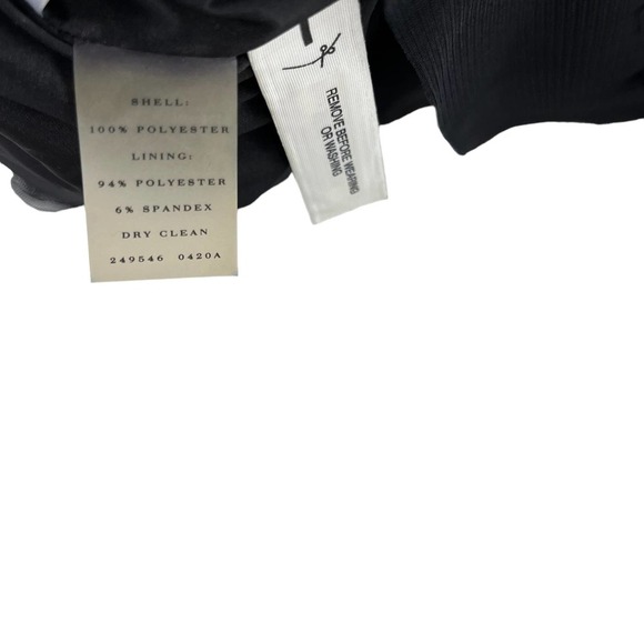 Ann Taylor Black Fringe Tiered Corset Strapless Dress 2 - Picture 4 of 6